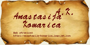 Anastasija Komarica vizit kartica